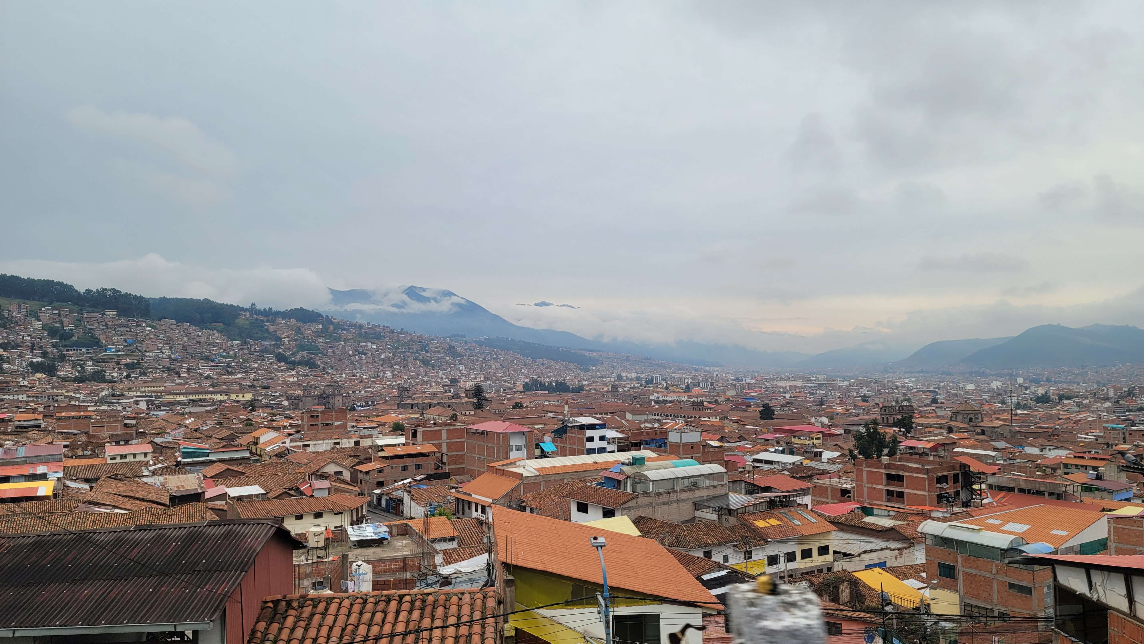 Cusco from the top on the train beautiful