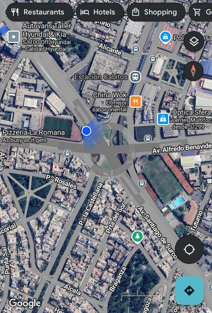 im at santiago de surco at the round about