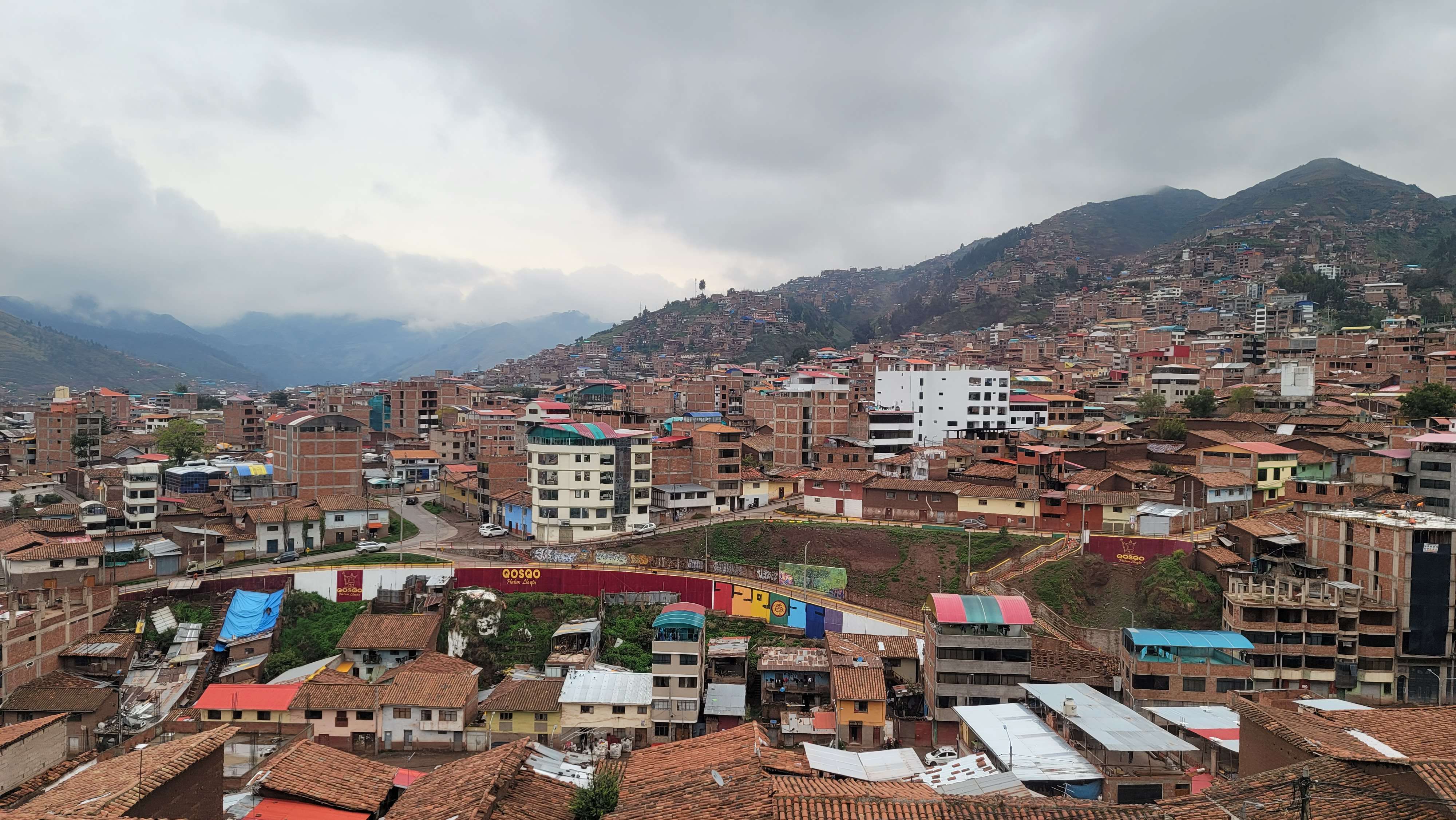 Cusco from the top on the train beautiful