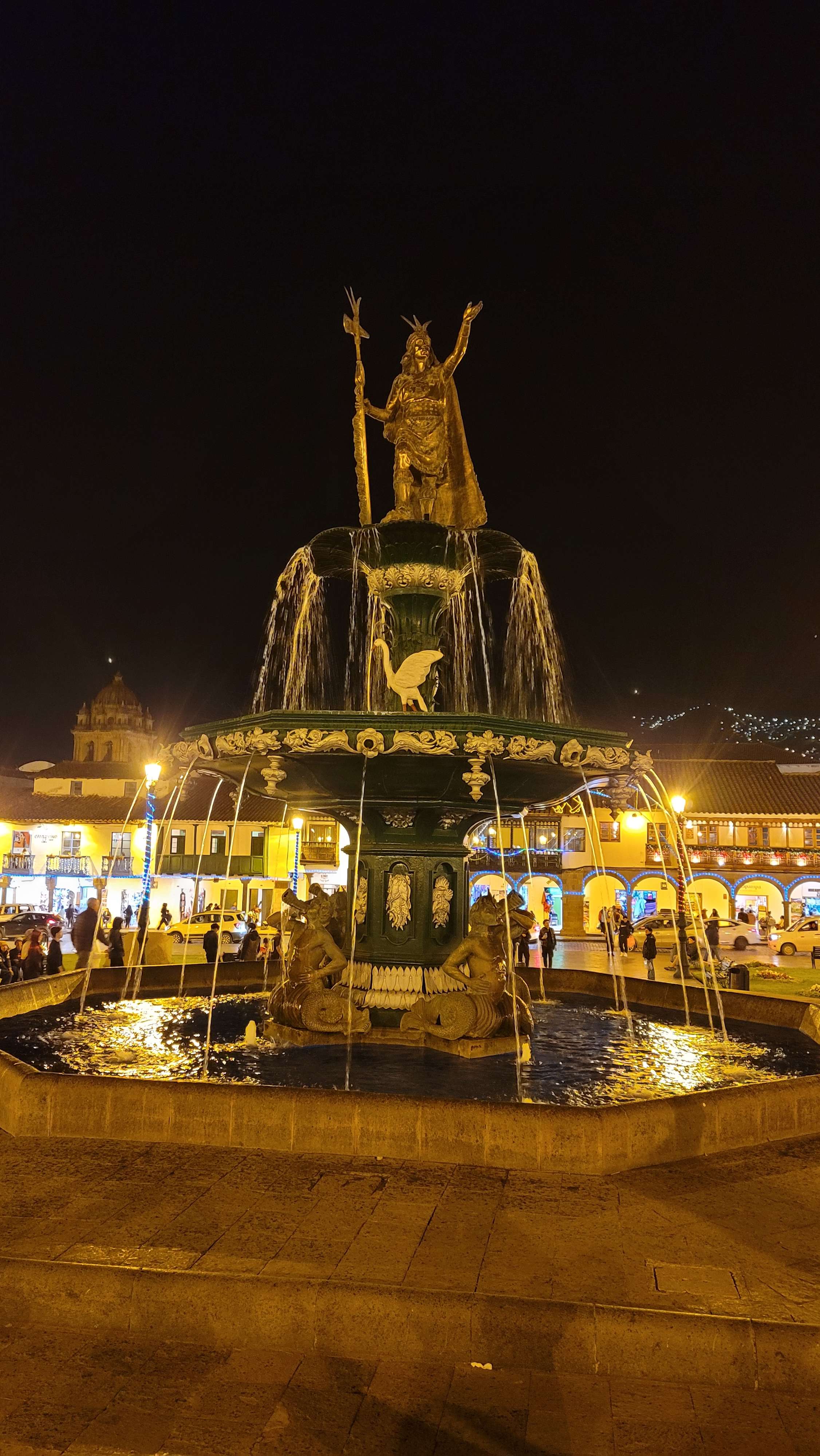 Plaza de Armas urban gathering place offering colonial arcades a cathedral gardens  a central fountain