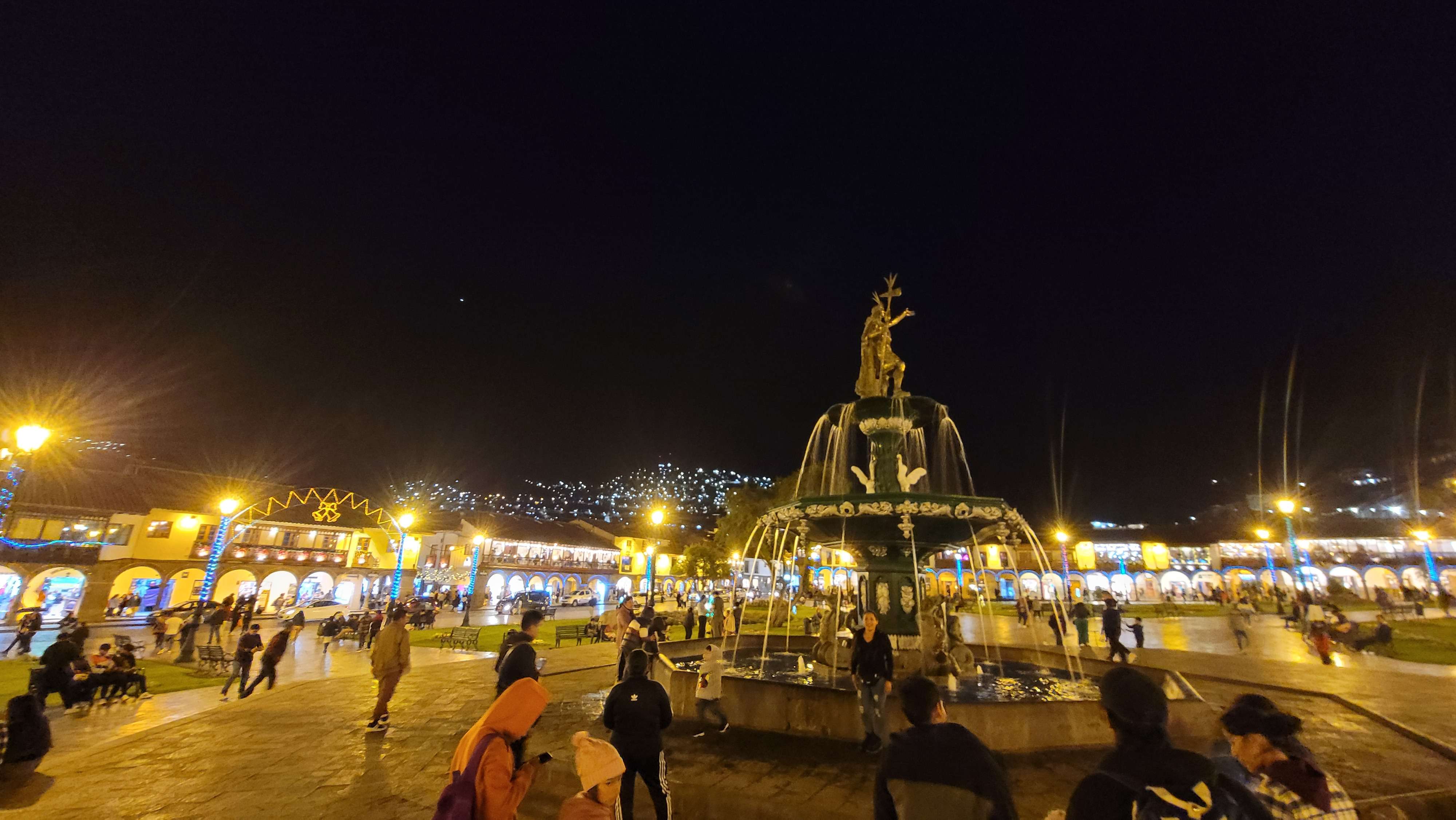 Plaza de Armas urban gathering place offering colonial arcades a cathedral gardens  a central fountain
