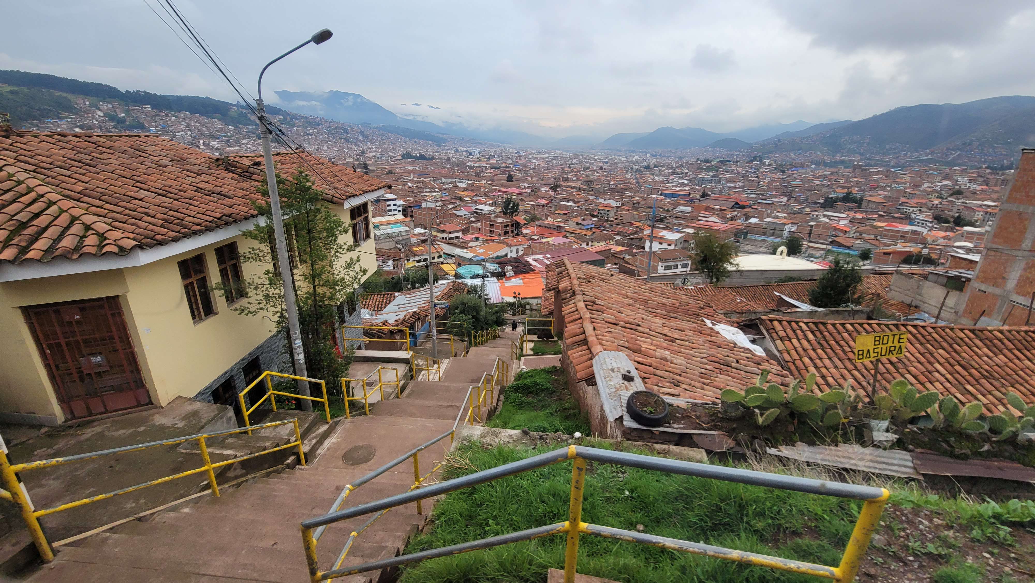 Cusco from the top on the train beautiful