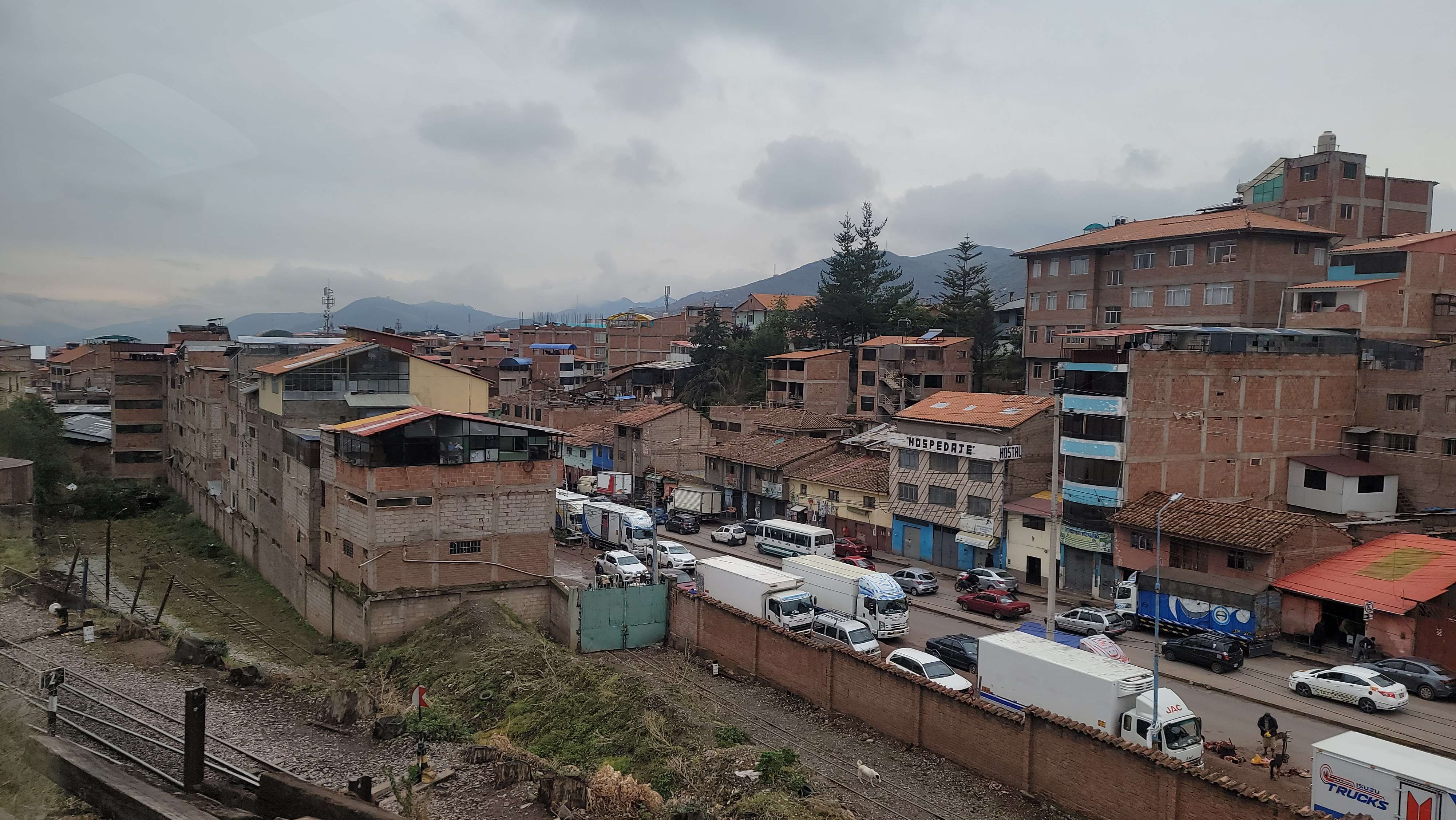 Cusco from the top on the train beautiful