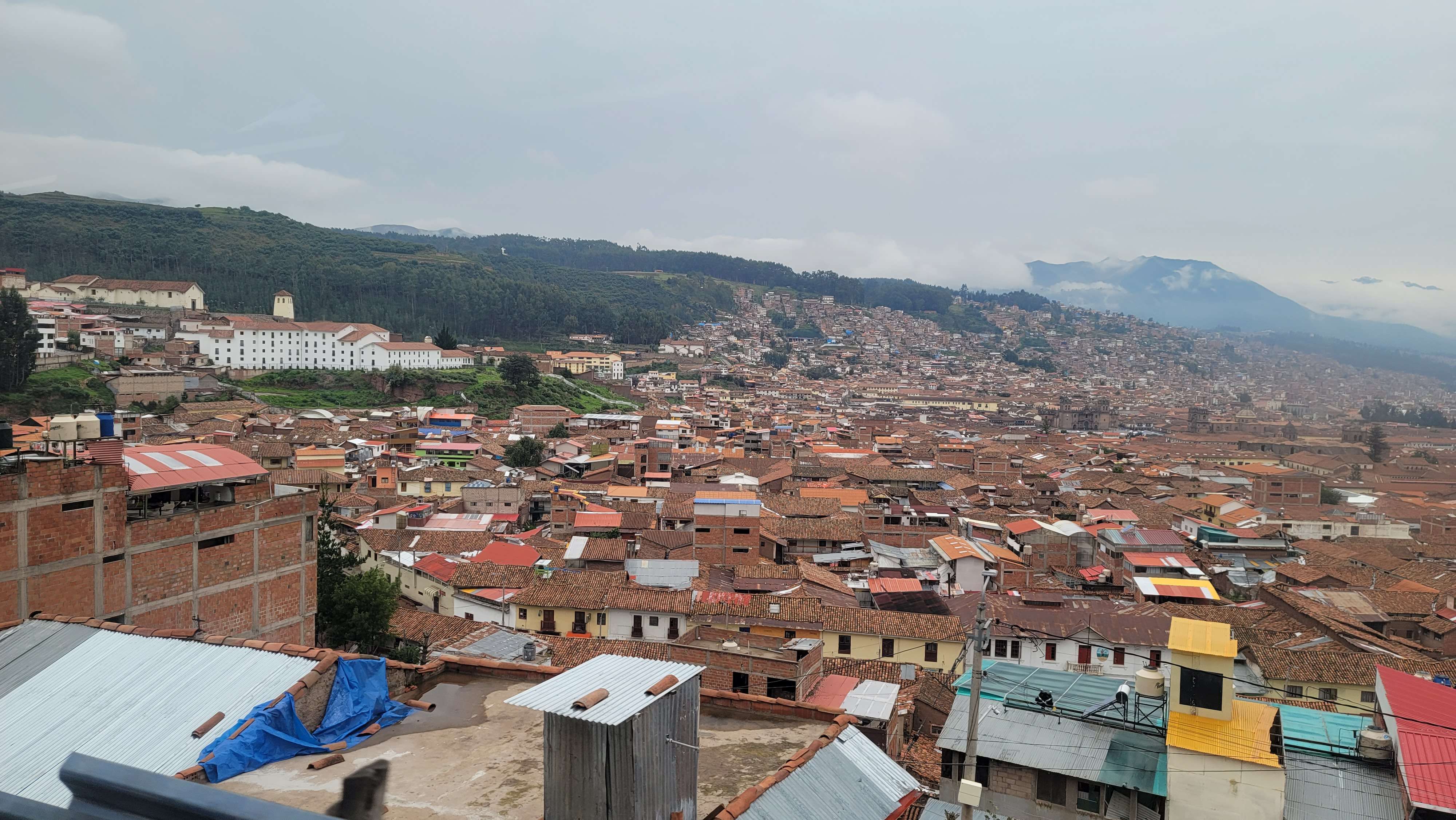 Cusco from the top on the train beautiful