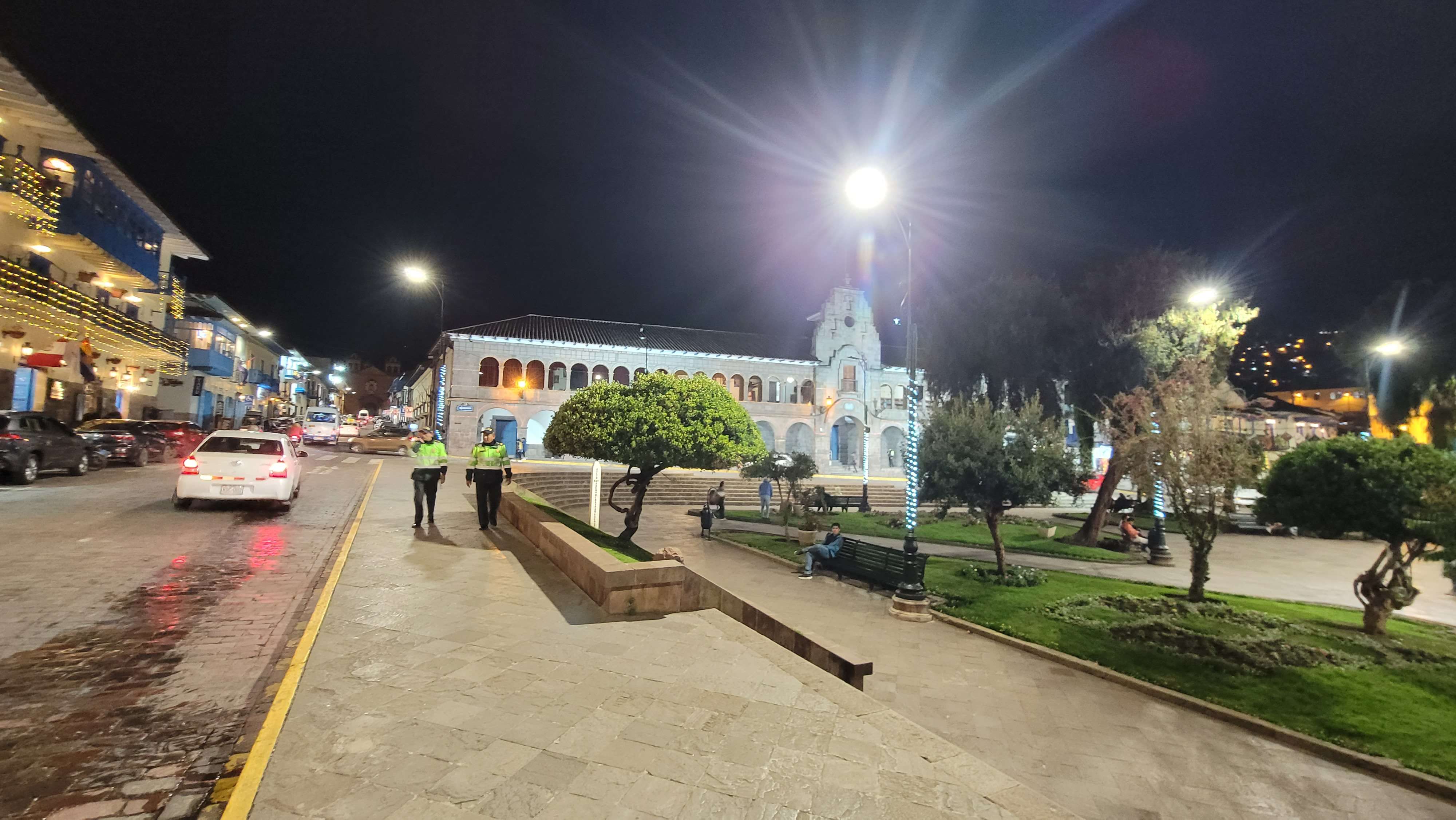Plaza Mayor de Cusco at the night