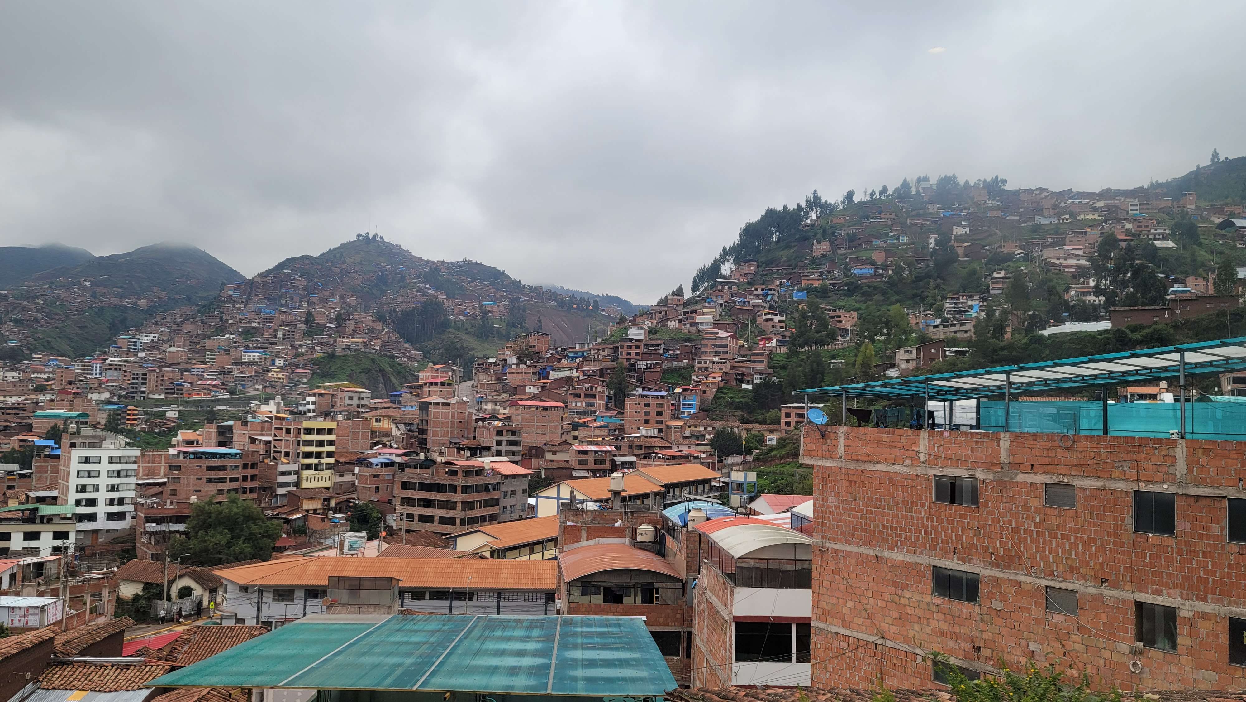Cusco from the top on the train beautiful