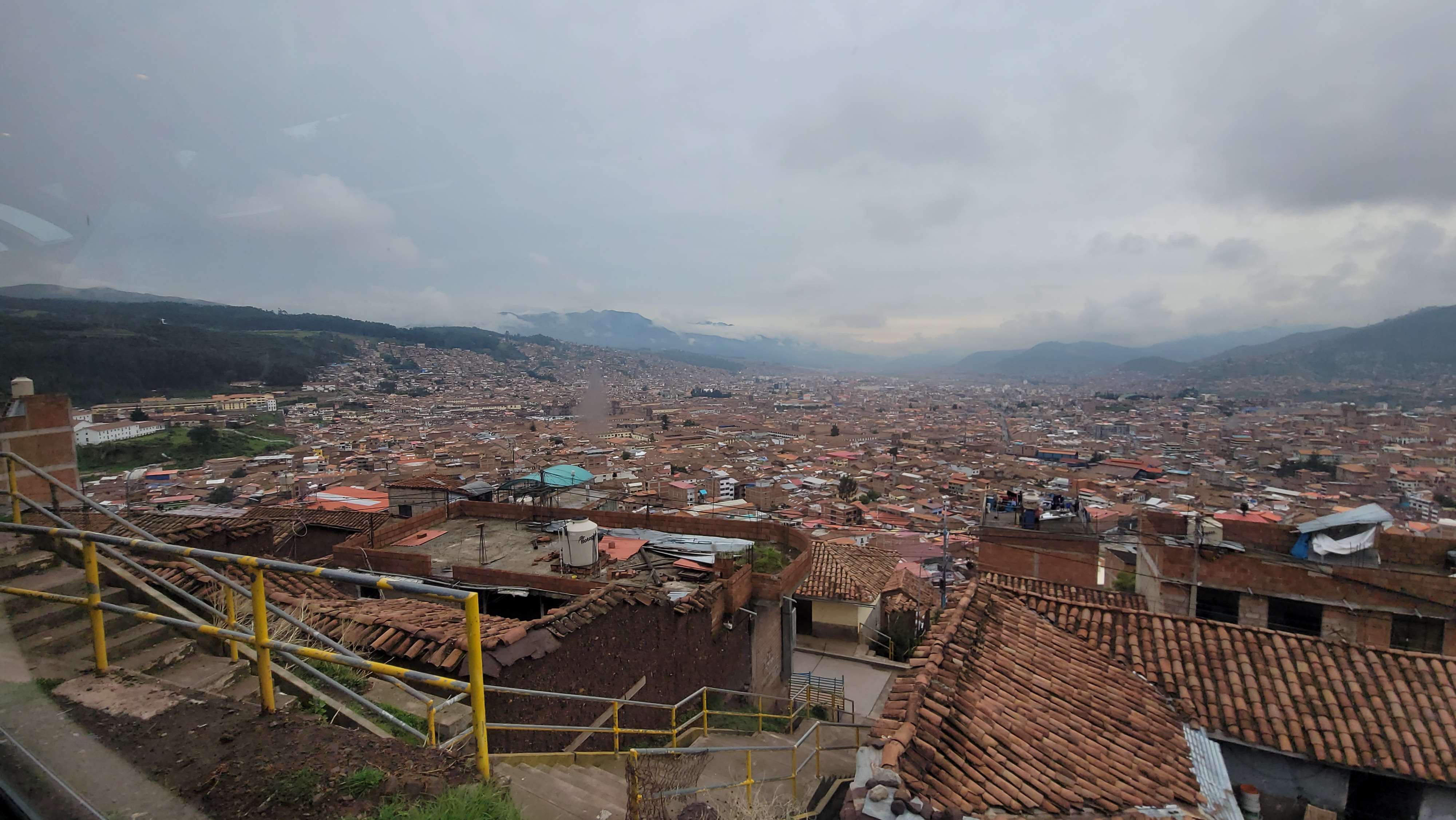 Cusco from the top on the train beautiful