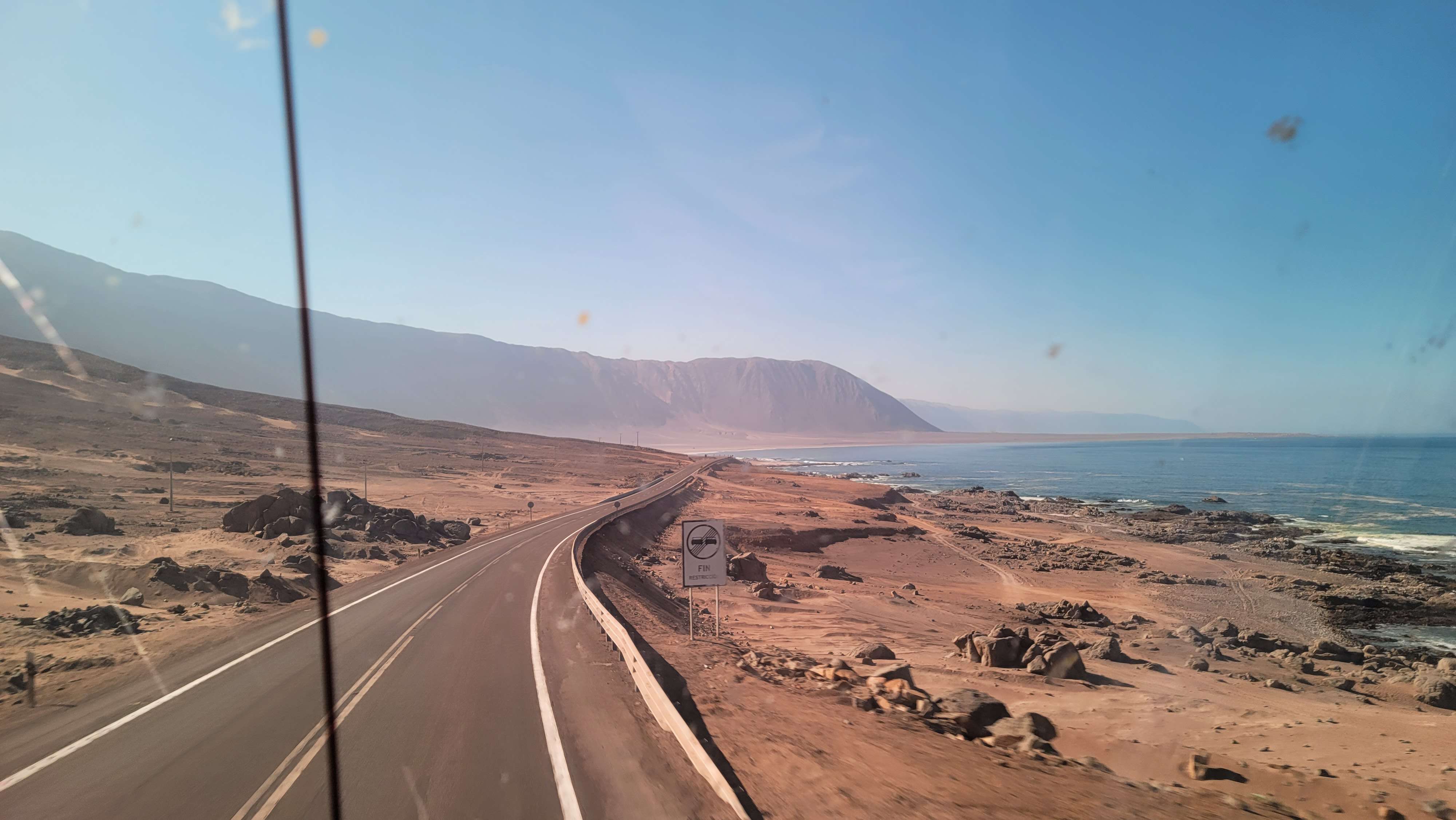 Iquique to Antofagasta check points in Chile