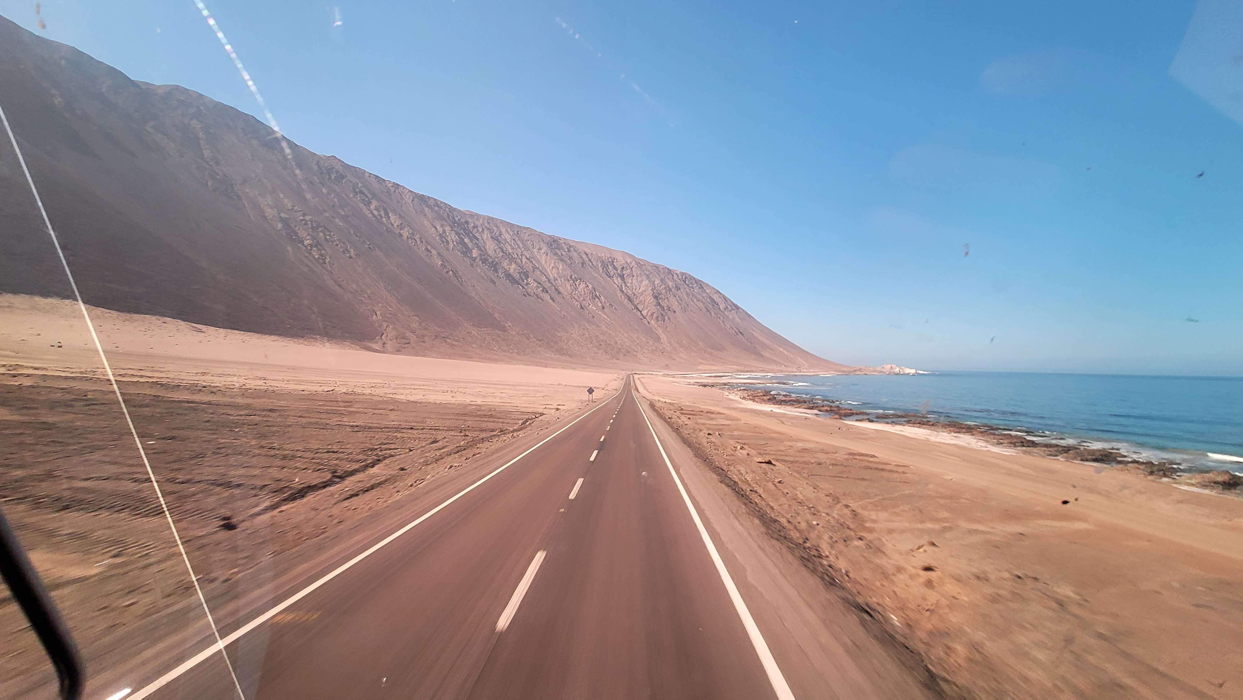 Iquique to Antofagasta check points in Chile