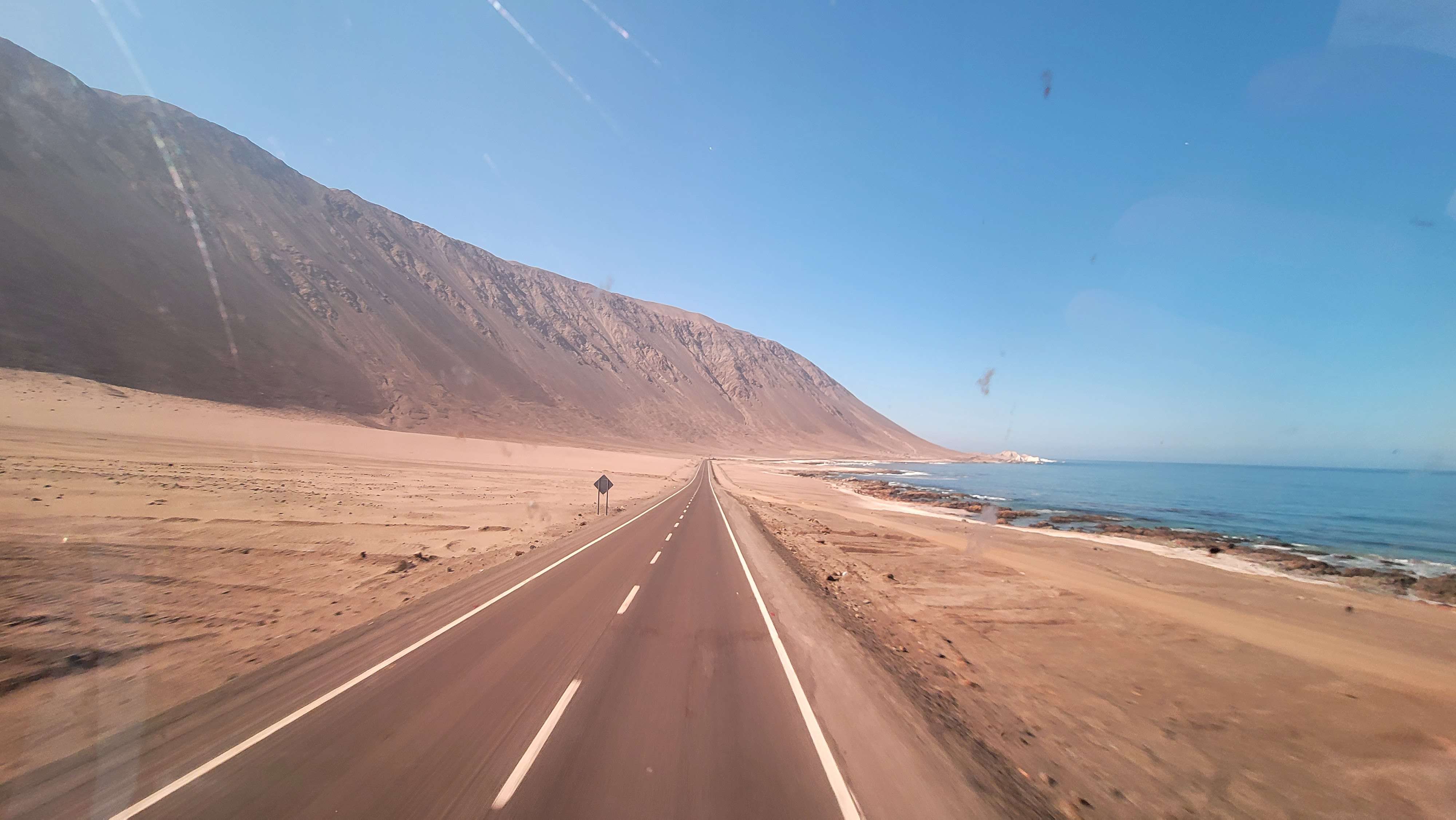 Iquique to Antofagasta check points in Chile