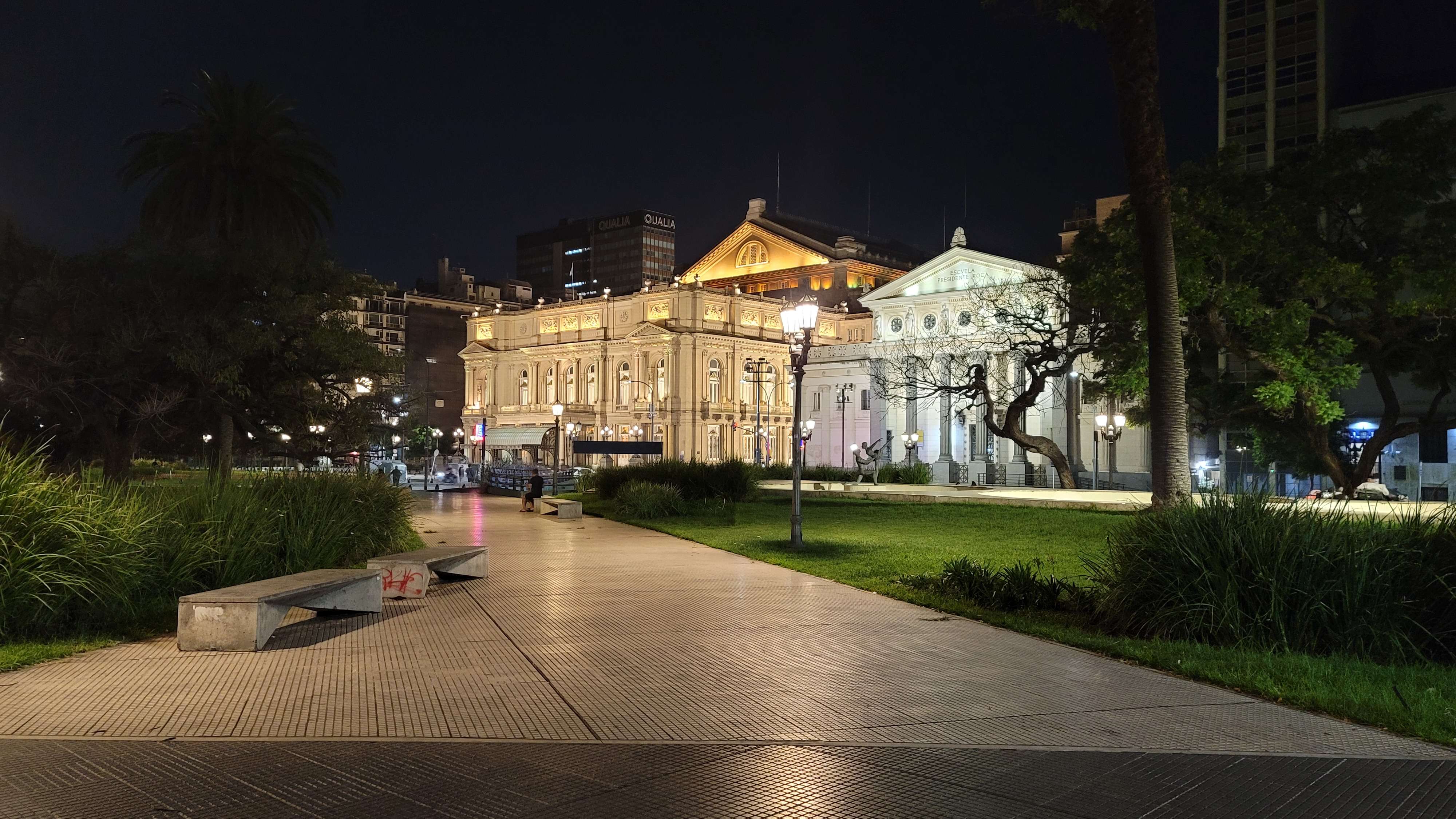 The Teatro Coln in Buenos Aires at the night is one of the worlds most renowned opera houses