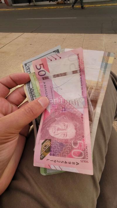 Where to change currency in Tacna peru